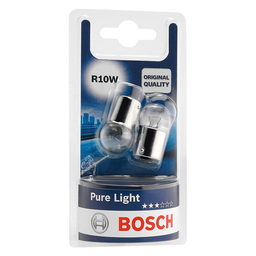 LAMPADINA LUCE TARGA R10W - 12 V - 10 W - attacco BA15s - 2 pezzi