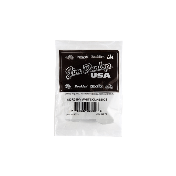 Dunlop 483R#01 White Classic - Heavy
