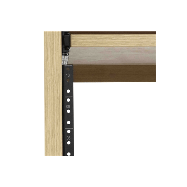 Gator Frameworks GFW-ELITEDESKRK-MPL Rack studio 10U in finitura acero naturale<br>