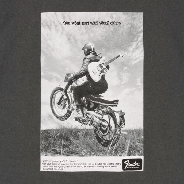 T-shirt Fender Vintage Ad Biker Tee, Graphite, S