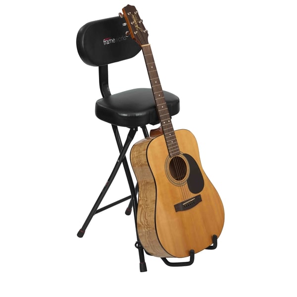 Gator Frameworks GFW-GTR-SEAT Sgabello con stand per chitarra<br>