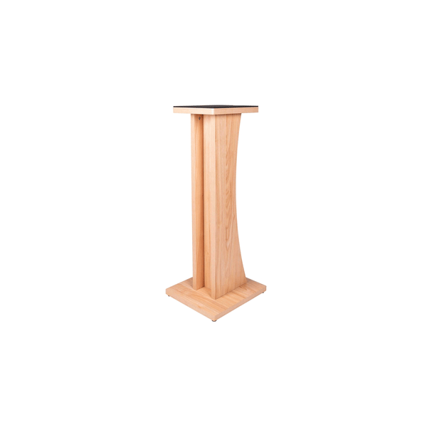 Gator Frameworks GFW-ELITESPKSTMN-MPL Coppia di supporti per monitor da studio in legno con finitura naturale Maple opaca<br>