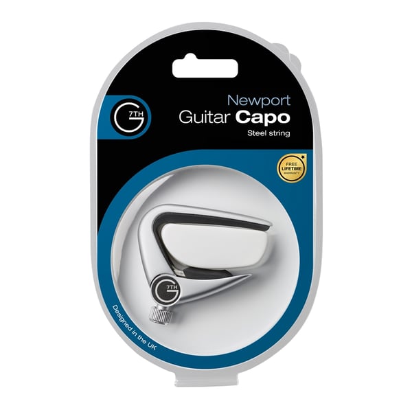 G7TH Newport 6 String Silver Capo
