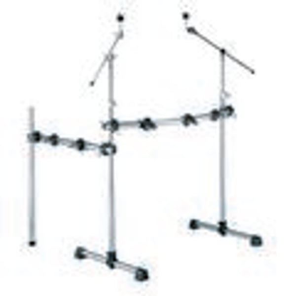 PEACE Rack per batteria con sistema di appoggio a T e braccio aggiuntivo laterale. Modello DR-17