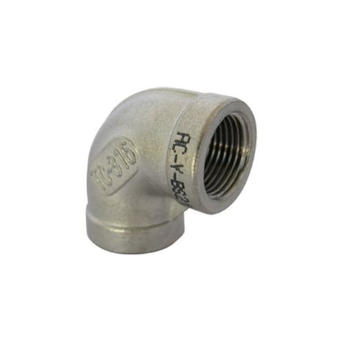 Gomito a 90° ff acciaio inox