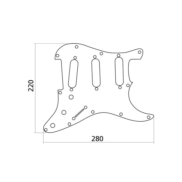 Yellow Parts EZ1100T Battipenna 3 Strati Stratocaster® Style Tartarugato