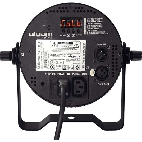 Algam Lighting SLIMPAR-510-HEX Proiettore Par LED 5 x 10W RGBWAU