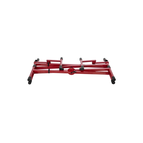 Gator Frameworks GFW-KEY-5100XRED Supporto per tastiera a doppio livello con struttura a "X" in colore rosso<br>