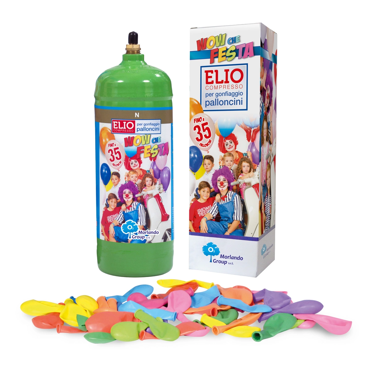 BOMBOLA ELIO CON PALLONCINI KIT Misura 1,7 L 35 palloncini