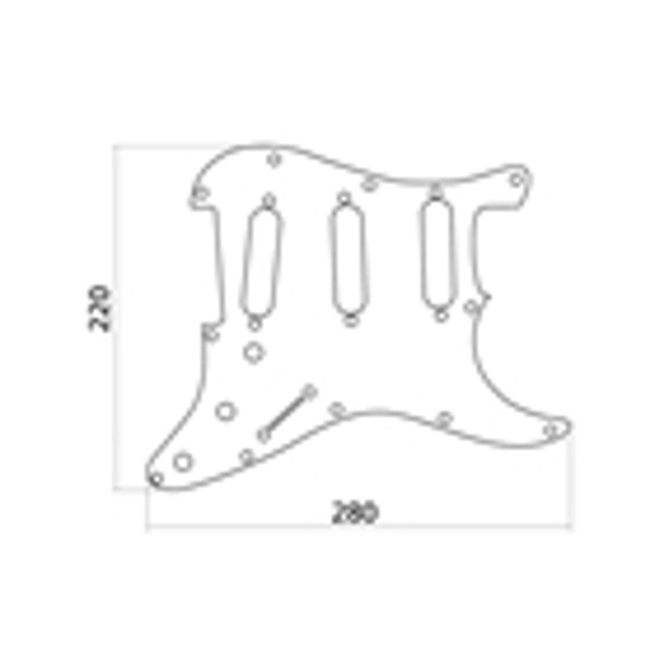 Yellow Parts EZ1100T Battipenna 3 Strati Stratocaster® Style Tartarugato