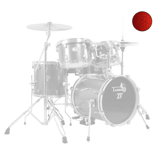 TAMBURO Batteria serie T5 5 pezzi colore Brigt Red Sparkle