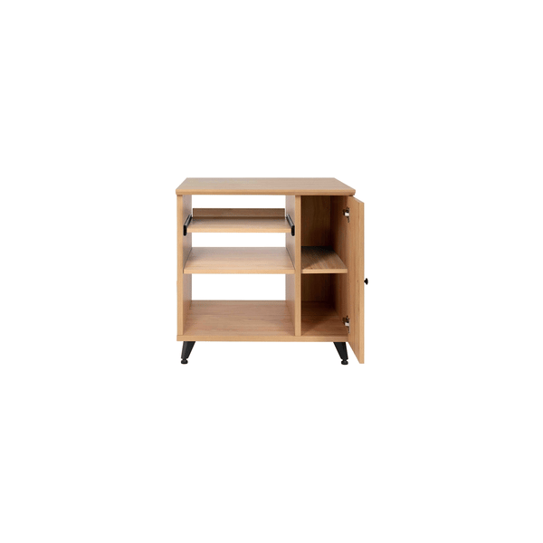 Gator Frameworks GFW-ELITESIDECAR-MPL Mobile rack sidecar cabinet in legno con finitura acero naturale opaca<br>