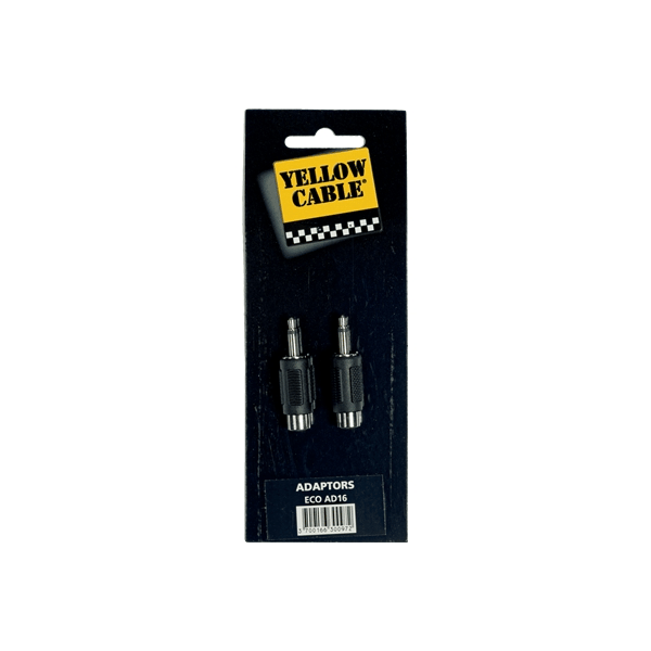 Yellow Cable AD16 Adattatore RCA Femmina/Mini Jack Mono Maschio 2 Pcs