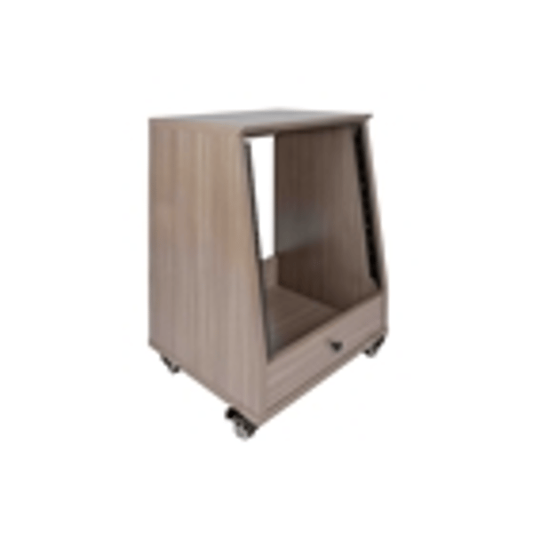 Gator Frameworks GFW-ELITESTUDIORK12-GRY Rack da studio inclinato 12 unità con finitura grigia in legno Driftwood<br>