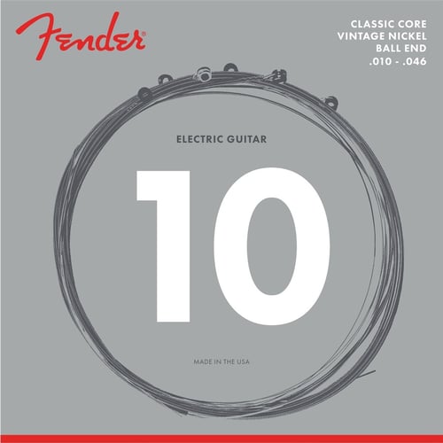 FENDER Set di Corde per Chitarra Elettrica Classic Core 155R Vintage Nickel con con Ball Ends (.010-.046)