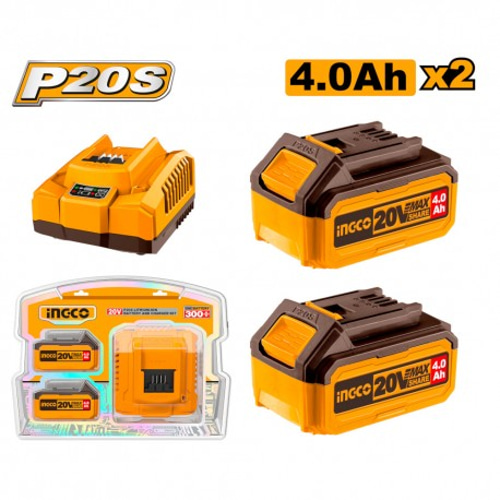 KIT 2 BATTERIE 4Ah + CARICABATTERIA (FBLI2002+FCLI20411E)