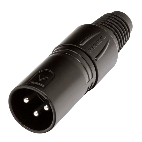 PROEL STAGE Spina volante XLR professionale 3 poli. Colore: Nero.