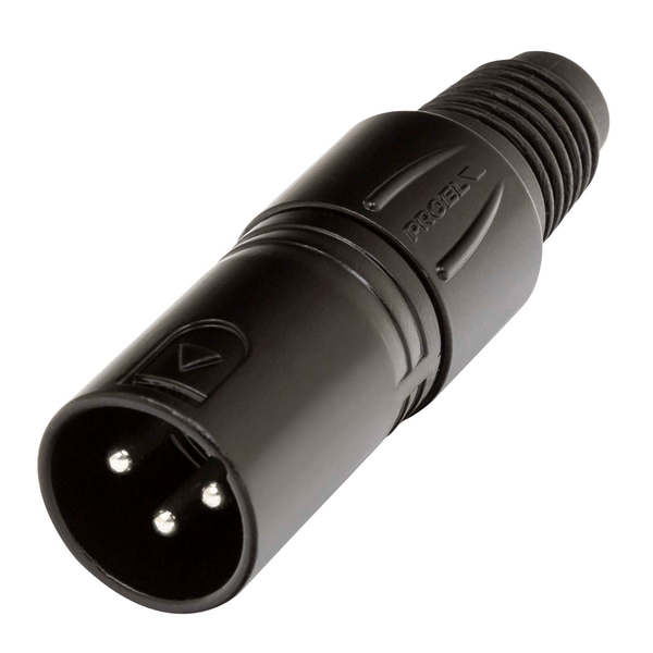 PROEL STAGE Spina volante XLR professionale 3 poli. Colore: Nero.