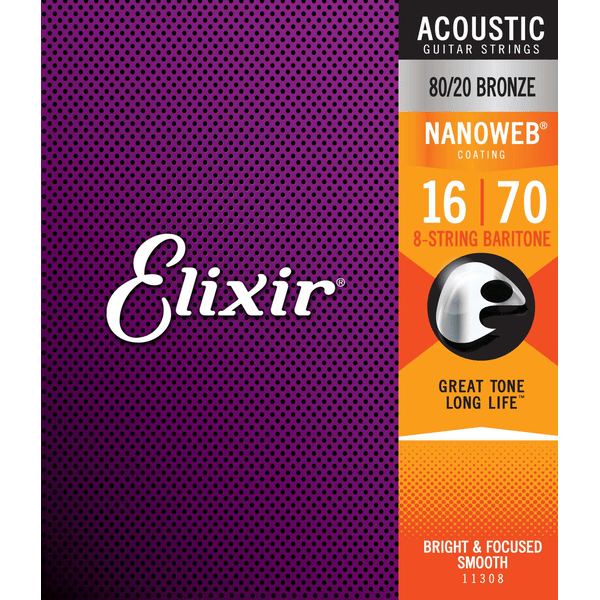 ELIXIR 11308 ACOUSTIC 80/20 BRONZE NANOWEB