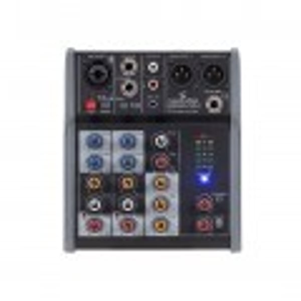 SOUNDSATION Mixer Audio Professionale a 5 Canali con Effetto Eco Digitale. Modello MIOMIX 104