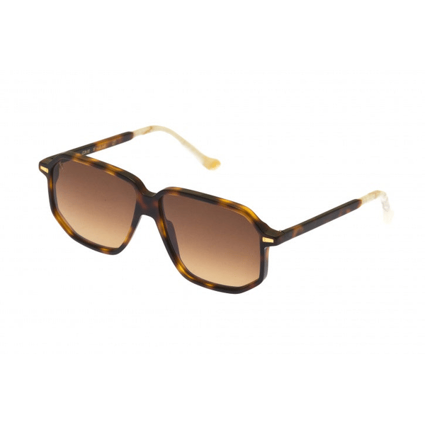 Kyme Eyewear Sebastien: oversized ultralite acetate aviator sunglasses. Color Tobacco/milky nude, Material Acetate cellulose, Size XL