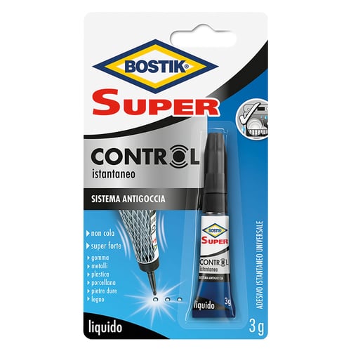 ADESIVO CIANOCRILATO 'SUPER CONTROL' gr. 3 - blister 2 pz