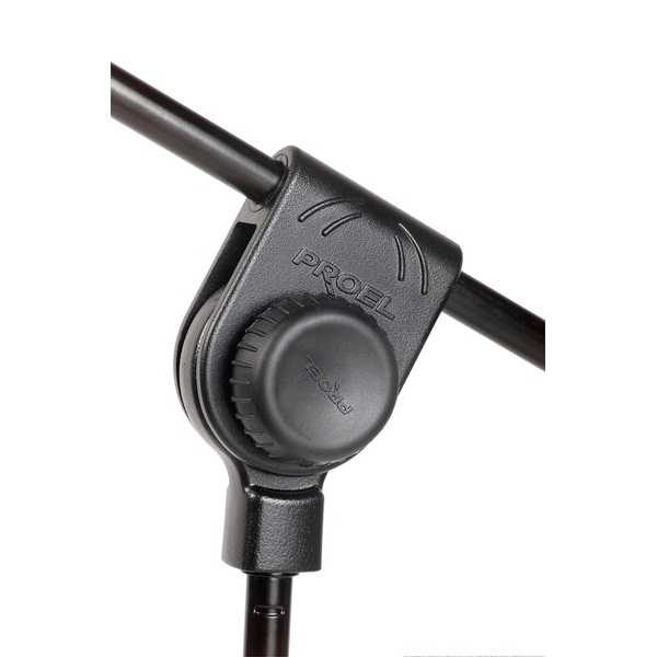 PROEL STAGE Asta professionale 'nana' a giraffa telescopica per microfono, con base tripoide in alluminio e manicotto di regolazione in nylon.