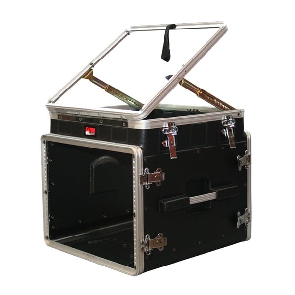 Gator Cases GRC-10X8 PU Rack audio 10U Pop Up, 8U laterale