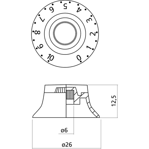 Yellow Parts EZ2219A Manopole di regolazione SG® Style Ambra 3 Pcs