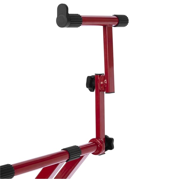 Gator Frameworks GFW-KEY-5100XRED Supporto per tastiera a doppio livello con struttura a "X" in colore rosso<br>