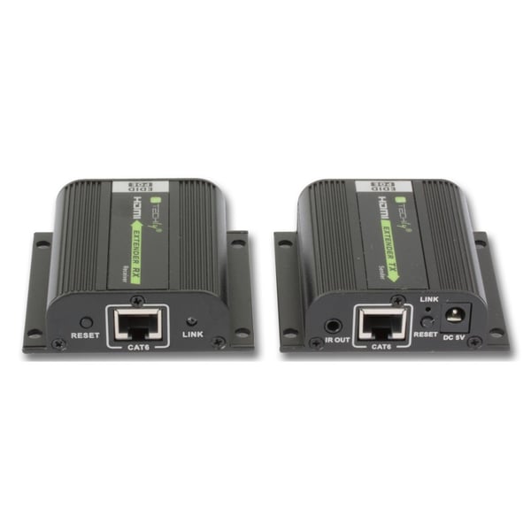 TECHLY EXTENDER HDMI FULL HD 3D POE FINO A 40 METRI EDID IR CAVI CAT 6 6A 7