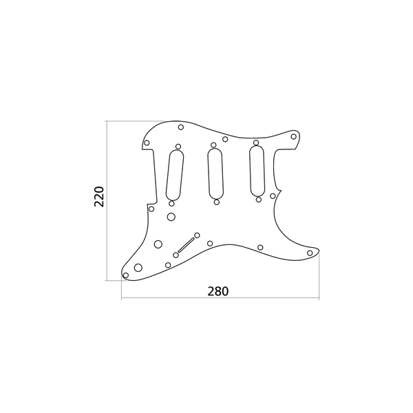 Yellow Parts EZ1100T Battipenna 3 Strati Stratocaster® Style Tartarugato
