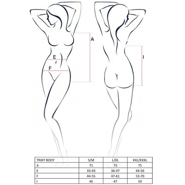 PASSION FEMME TRIXY TEDDY NOIR L / XL
