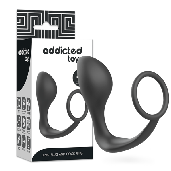 ADDICTED TOYS ANAL PLUG MIT SCHWARZEM SILIKONRING