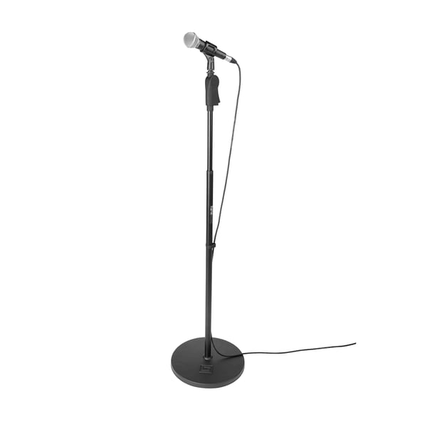 Gator Frameworks GFW-MIC-1201 Supporto microfonico con base rotonda da 30,5 cm e altezza regolabile da 101,6 a 160 cm<br>