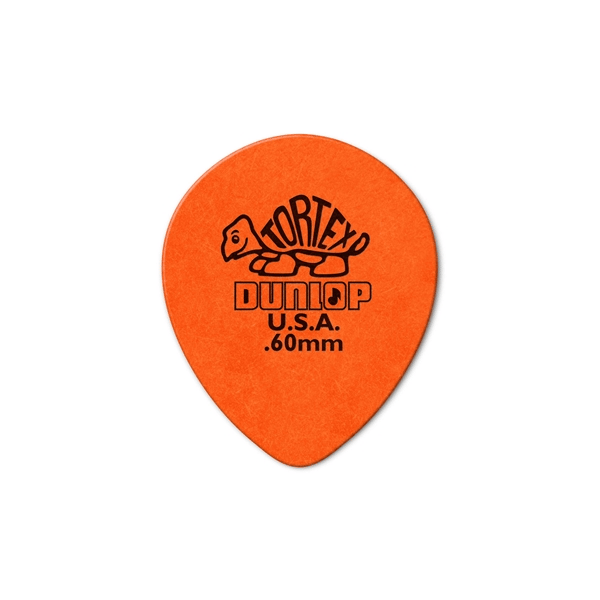 Dunlop 413R Tortex Tear Drop Orange .60