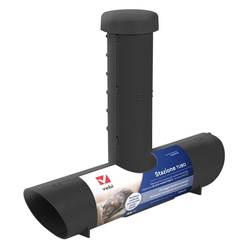 STAZIONE DI SICUREZZA PER ESCHE RODENTICIDE "Tubo" - cm. 28 x 6,1 x 23,5