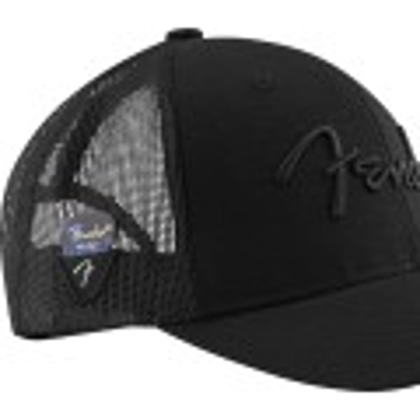 Cappellino Fender 6 Panel Mesh porta plettro, Black