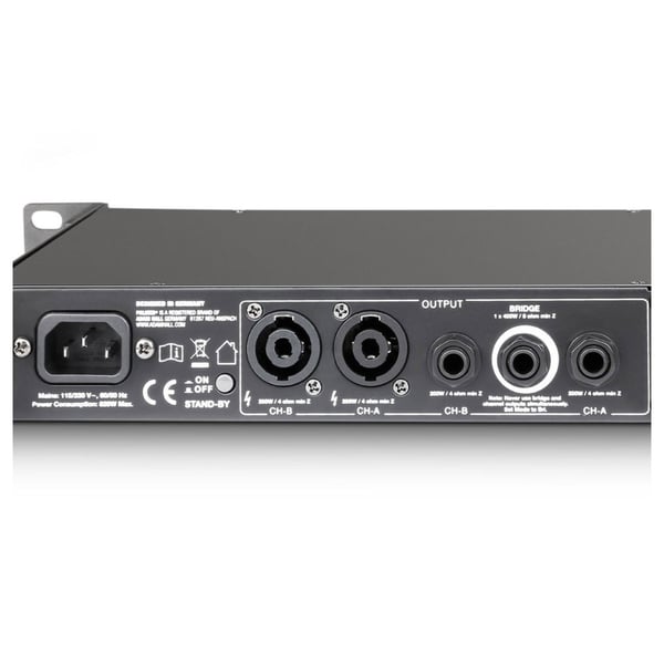 PALMER MACHT 402 FINALE DI POTENZA A RACK 19" PER CHITARRA 400W