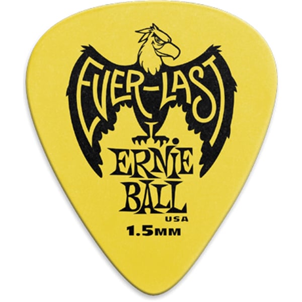 Ernie Ball Plettri Everlast Yellow 1.5mm Busta da 12