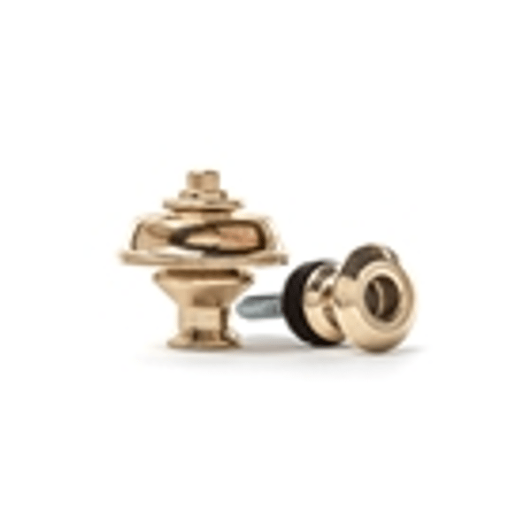 Dunlop SLS1032BR Straplok Dual Design Strap Retainer System, Brass
