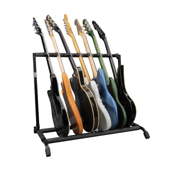 Gator Frameworks RI-GTR-RACK7 Supporto pieghevole per 7 chitarre<br>