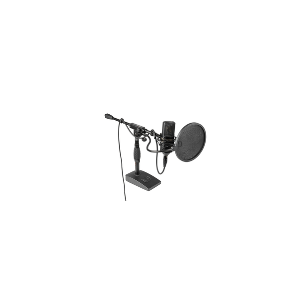 Gator Frameworks GFW-MIC-0821 Supporto microfonico per grancassa e amplificatore con braccio da 40,6 cm e base compatta<br>