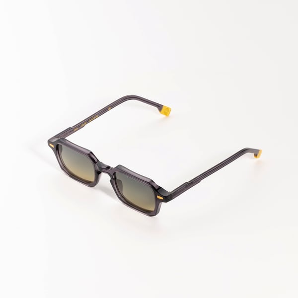 Kyme Liam Dark Grey | Geometric Italian Sunglasses | Handmade