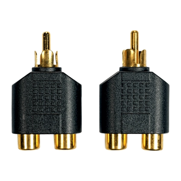 Yellow Cable AD14 Adattatore RCA Maschio/2x RCA Femmina 2 Pcs