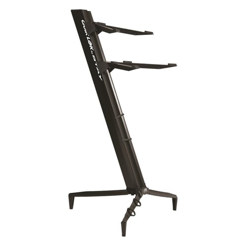 QUIK-LOK QUIKLOK SL913 BK SUPPORTO PER TASTIERE 76 TASTI A 2 LIVELLI IN ALLUMINIO NERO METALLIZZATO EX-DEMO
