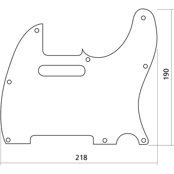 Yellow Parts EZ2101W Battipenna 3 Strati Telecaster® Style Bianco