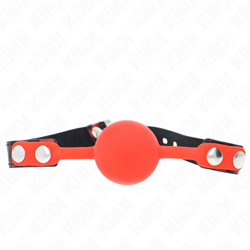 KINK COLLAR & GAG KINK - MODELLO 2 PALLA IN SILICONE 4 CM GAG CON SERRATURA 60 x 2 CM