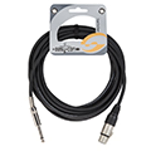SOUNDSATION Cavo microfonico bilanciato XRL 3P F - 6.3mm Jack MONO / 10mt. Modello EMCXJ-10BK