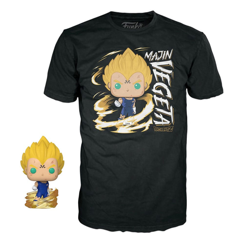 Dragonball Z POP! &amp; Tee Vinyl Figur &amp; T-Shirt Set Majin Vegeta (GW) Größe M
